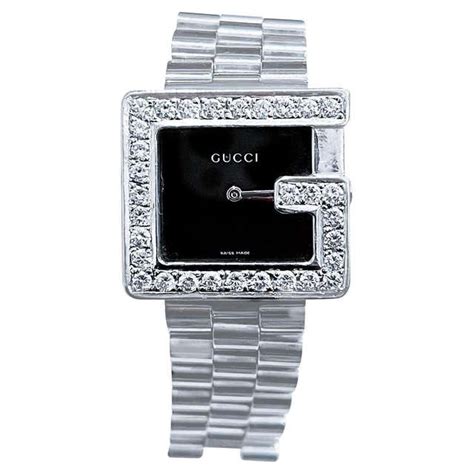 gucci women's watch diamond bezel mesh double g|gucci watch with changeable bezels.